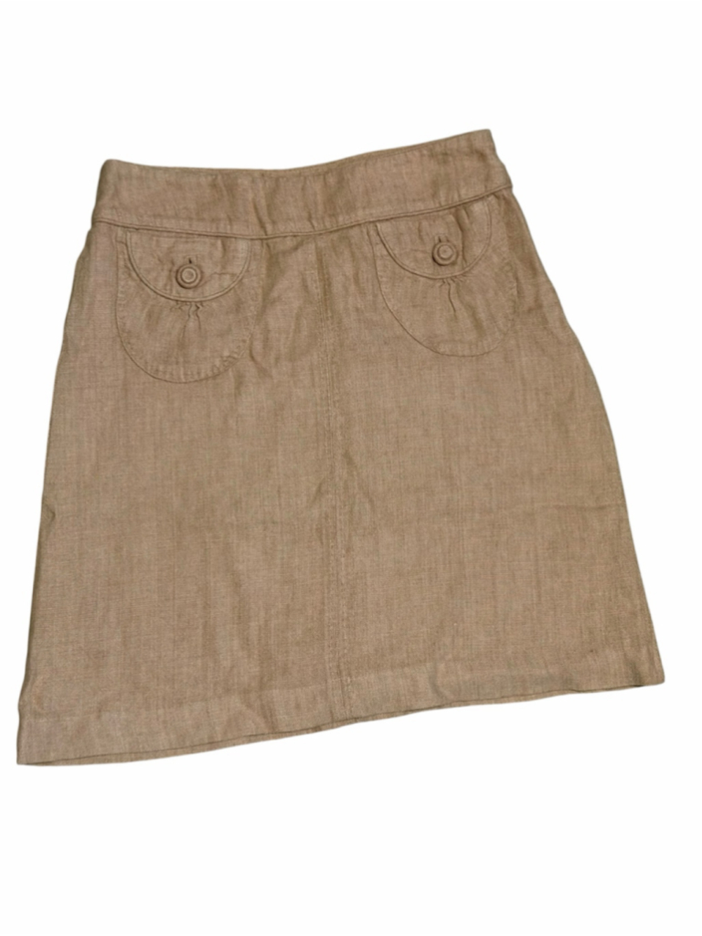 Women's Elevenses Linen Mini Skirt, Size 6, Beige